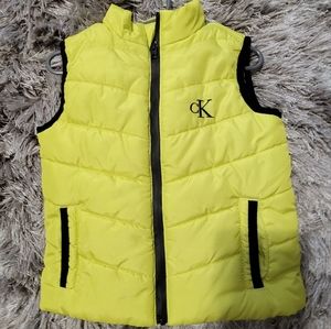 CALVIN KLEIN unisex kids vest 3T Lime green/Black